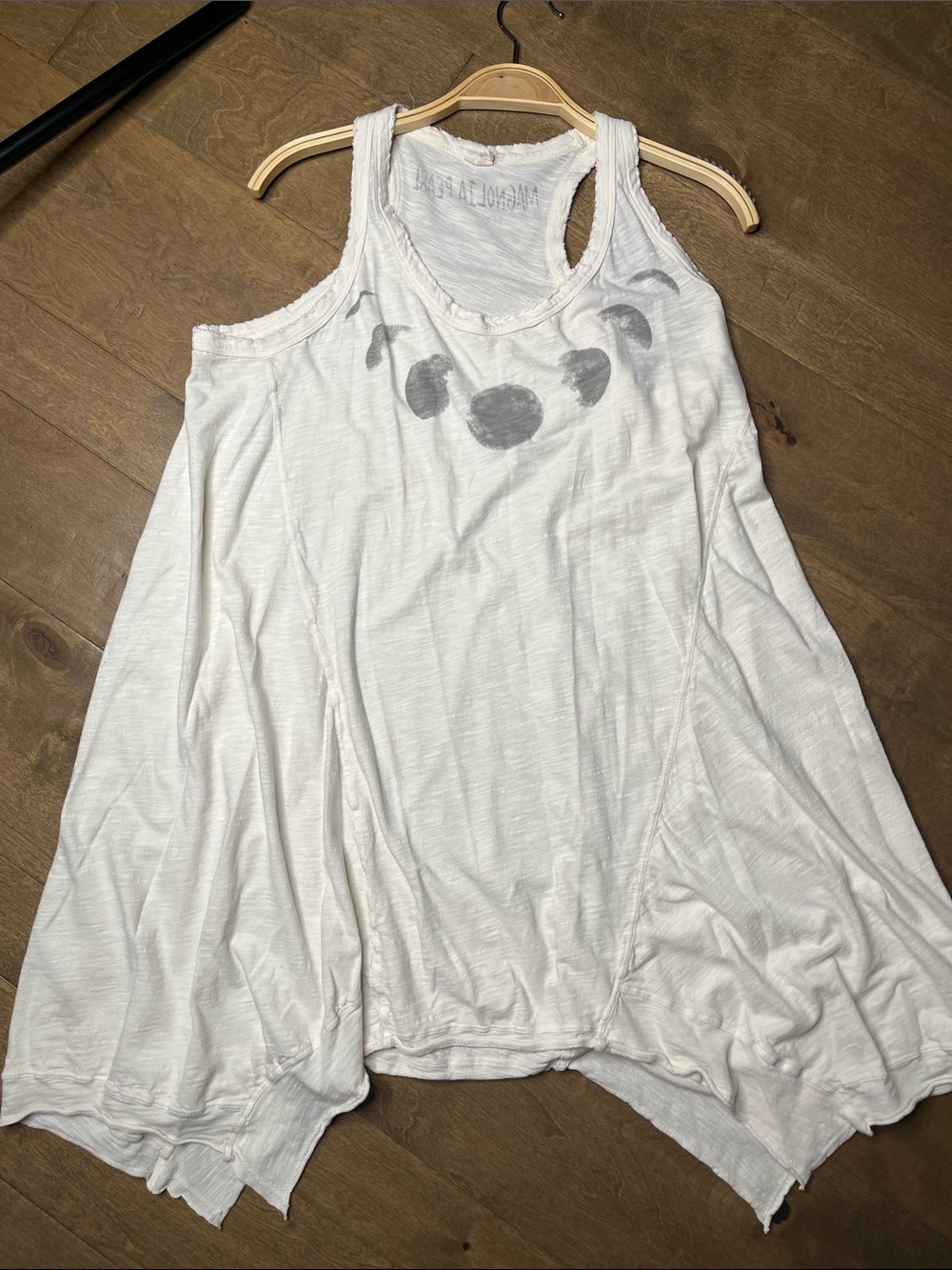 Magnolia Pearl Racerback Tank with Moon Cycle Detail